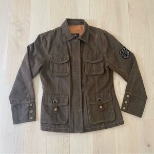 Goode Rider Equestrian Military Cargo Barn Utility Jacket size medium